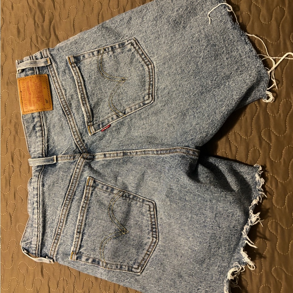 Levi's Classic Blue Denim Cutoff Shorts